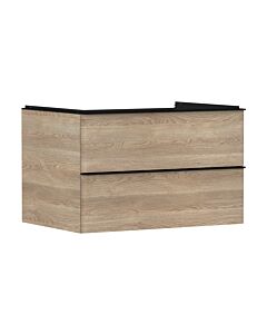 hansgrohe Xelu Q Waschtischunterschrank 54076670 780x485x550mm, 2 Schubkästen, Eiche Natur, mattschwarz