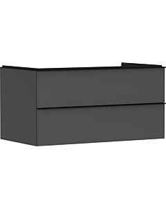 hansgrohe Xelu Q meuble sous-vasque 54079670 980x485x550mm, 2 tiroirs, gris diamant mat, noir mat