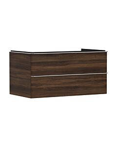 hansgrohe Xelu Q Waschtischunterschrank 54081000 980x485x550mm, 2 Schubkästen, Nussbaum dunkel, chrom