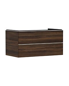 hansgrohe Xelu Q Waschtischunterschrank 54081700 980x485x550mm, 2 Schubkästen, Nussbaum dunkel, mattweiß