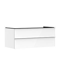 hansgrohe Xelu Q meuble sous-vasque 54082000 1180x485x550mm, 2 tiroirs, blanc brillant, chromé