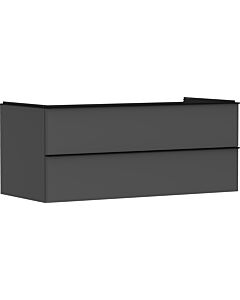 hansgrohe Xelu Q vanity unit 54083670 1180x485x550mm, 2 drawers, matt diamond gray, matt black