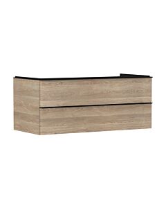 hansgrohe Xelu Q meuble sous-vasque 54084670 1180x485x550mm, 2 tiroirs, chêne naturel, noir mat