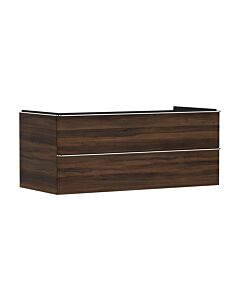 hansgrohe Xelu Q Waschtischunterschrank 54085000 1180x485x550mm, 2 Schubkästen, Nussbaum dunkel, chrom