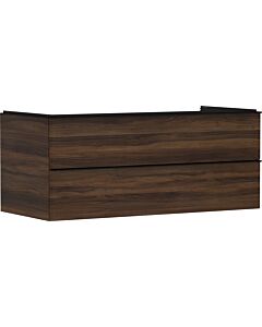 hansgrohe Xelu Q Waschtischunterschrank 54085670 1180x485x550mm, 2 Schubkästen, Nussbaum dunkel, mattschwarz