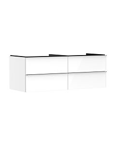 hansgrohe Xelu Q Waschtischunterschrank 54086000 1360x485x550mm, 4 Schubkästen, weiß hochglanz, chrom