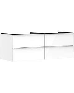 hansgrohe Xelu Q Waschtischunterschrank 54086700 1360x485x550mm, 4 Schubkästen, weiß hochglanz, mattweiß