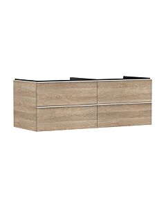 hansgrohe Xelu Q meuble sous-vasque 54088700 1360x485x550mm, 4 tiroirs, chêne naturel, blanc mat