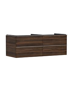 hansgrohe Xelu Q meuble sous-vasque 54089000 1360x485x550mm, 4 tiroirs, noyer foncé, chromé