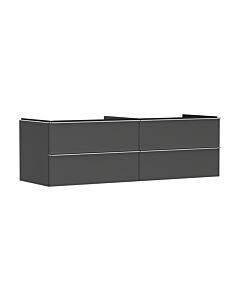 hansgrohe Xelu Q Waschtischunterschrank 54091000 1560x485x550mm, 4 Schubkästen, diamantgrau matt, chrom