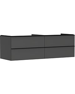 hansgrohe Xelu Q meuble sous-vasque 54091670 1560x485x550mm, 4 tiroirs, gris diamant mat, noir mat