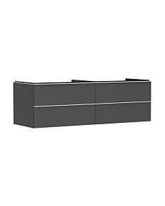 hansgrohe Xelu Q vanity unit 54091700 1560x485x550mm, 4 drawers, matt diamond gray, matt white