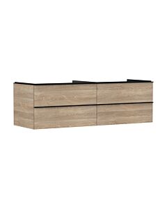 hansgrohe Xelu Q Waschtischunterschrank 54092670 1560x485x550mm, 4 Schubkästen, Eiche Natur, mattschwarz
