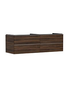 hansgrohe Xelu Q vanity unit 54093000 1560x485x550mm, 4 drawers, dark walnut, chrome