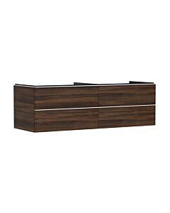 hansgrohe Xelu Q Waschtischunterschrank 54093700 1560x485x550mm, 4 Schubkästen, Nussbaum dunkel, mattweiß