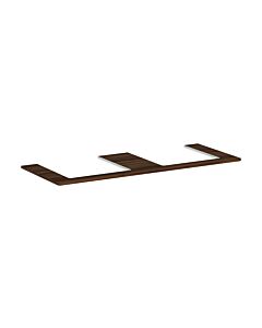 hansgrohe Xelu Q Konsole 54099630 1360 x 550 mm, 2 Ausschnitte 500 x 480 mm, Nussbaum dunkel