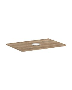 hansgrohe Xelu Q Konsole 54113230 780 x 550 mm, Ausschnitt mittig, Aufsatzwaschtisch ohne Hahnloch, Eiche Natur