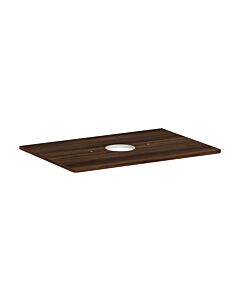 hansgrohe Xelu Q Konsole 54113630 780 x 550 mm, Ausschnitt mittig, Aufsatzwaschtisch ohne Hahnloch, Nussbaum dunkel
