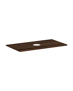 hansgrohe Xelu Q Konsole 54114630 980 x 550 mm, Ausschnitt mittig, Aufsatzwaschtisch ohne Hahnloch, Nussbaum dunkel