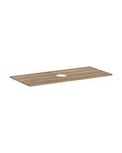 hansgrohe Xelu Q console 54115230 1180 x 550 mm, cut-out in the middle, countertop washbasin without tap hole, natural oak