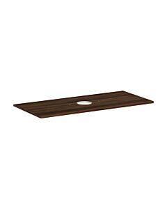 hansgrohe Xelu Q Konsole 54115630 1180 x 550 mm, Ausschnitt mittig, Aufsatzwaschtisch ohne Hahnloch, Nussbaum dunkel