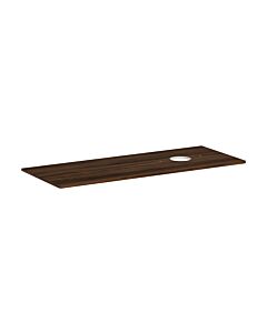 hansgrohe Xelu Q Konsole 54117630 1360 x 550 mm, Ausschnitt rechts, Aufsatzwaschtisch ohne Hahnloch, Nussbaum dunkel