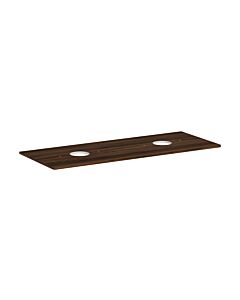 hansgrohe Xelu Q console 54118630 1360 x 550 mm, 2 cutouts, countertop washbasin without tap hole, dark walnut