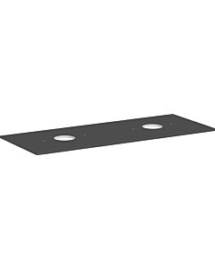 hansgrohe Xelu Q console 54118910 1360 x 550 mm, 2 découpes, vasque à poser sans trou pour robinetterie, gris diamant mat