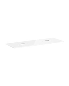 hansgrohe Xelu Q Konsole 54119050 1560 x 550 mm, 2 Ausschnitte, Aufsatzwaschtisch ohne Hahnloch, weiß hochglanz