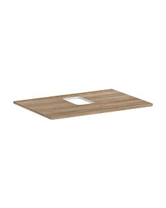 hansgrohe Xelu Q Konsole 54120230 780 x 550 mm, Ausschnitt mittig, Aufsatzwaschtisch mit Hahnloch, Eiche Natur