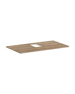 hansgrohe Xelu Q console 54121230 980 x 550 mm, découpe au milieu, vasque à poser avec trou pour robinetterie, chêne naturel