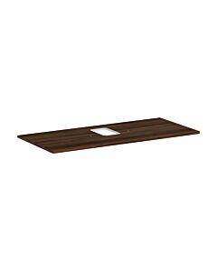 hansgrohe Xelu Q Konsole 54122630 1180 x 550 mm, Ausschnitt mittig, Aufsatzwaschtisch mit Hahnloch, Nussbaum dunkel