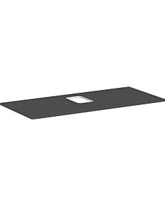 hansgrohe Xelu Q console 54122910 1180 x 550 mm, découpe au milieu, vasque à poser avec trou pour robinetterie, gris diamant mat