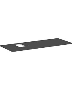 hansgrohe Xelu Q console 54123910 1360 x 550 mm, découpe à gauche, vasque à poser avec trou pour robinetterie, gris diamant mat