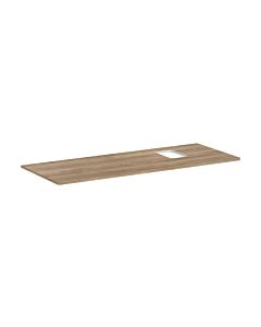 hansgrohe Xelu Q Konsole 54124230 1360 x 550 mm, Ausschnitt rechts, Aufsatzwaschtisch mit Hahnloch, Eiche Natur