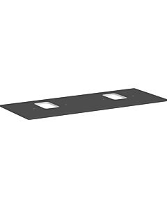 hansgrohe Xelu Q console 54125910 1360 x 550 mm, 2 découpes, vasque à poser avec trou pour robinetterie, gris diamant mat