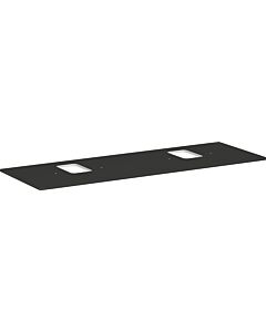 hansgrohe Xelu Q Konsole 54126910 1560 x 550 mm, 2 Ausschnitte, Aufsatzwaschtisch mit Hahnloch, diamantgrau matt