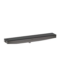 hansgrohe Rainfinity wall connection 26843340 with shower holder on the left and shelf, brushed black chrome