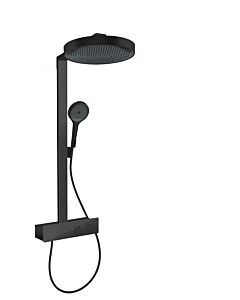 hansgrohe Rainfinity Brause-Set 26853670 mit Thermostat, Brausekopfgröße 360mm, mattschwarz