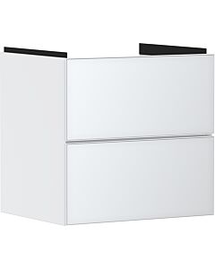hansgrohe Xevolos E vanity unit 54175320 580x555x475mm, 2 drawers, matt white, white metallic
