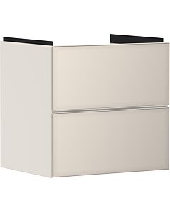 hansgrohe Xevolos E meuble sous-vasque 54176790 580x555x475mm, 2 tiroirs, beige sable mat, beige sable métallisé