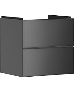 hansgrohe Xevolos E Waschtischunterschrank 54177770 580x555x475mm, 2 Schubladen, schiefergrau matt, schiefergrau metallic