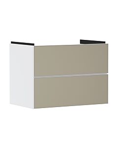 hansgrohe Xevolos E vanity unit 54178390 780x555x475mm, 2 drawers, matt white, bronze structure