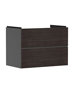 hansgrohe Xevolos E Waschtischunterschrank 54180730 780x555x475mm, 2 Schubladen, schiefergrau matt, Eiche dunkel