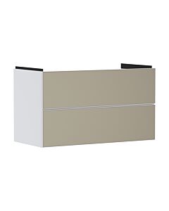 hansgrohe Xevolos E Waschtischunterschrank 54181390 980x555x475mm, 2 Schubladen, mattweiß, bronze Struktur