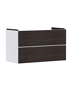 hansgrohe Xevolos E meuble sous-vasque 54181730 980x555x475mm, 2 tiroirs, blanc mat, chêne foncé
