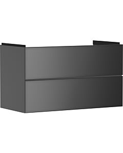 hansgrohe Xevolos E Waschtischunterschrank 54183770 980x555x475mm, 2 Schubladen, schiefergrau matt, schiefergrau metallic