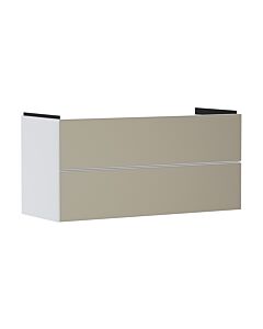 hansgrohe Xevolos E vanity unit 54184390 1180x555x475mm, 2 drawers, matt white, bronze structure