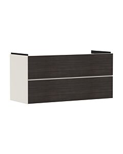 hansgrohe Xevolos E meuble sous-vasque 54185730 1180x555x475mm, 2 tiroirs, beige sable mat, chêne foncé