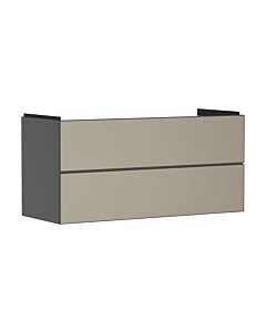 hansgrohe Xevolos E Waschtischunterschrank 54186390 1180x555x475mm, 2 Schubladen, schiefergrau matt, bronze Struktur